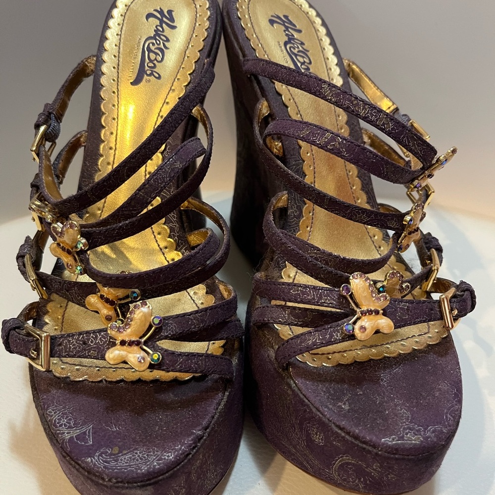 Halé Bob Purple Women's Wedge Sandals